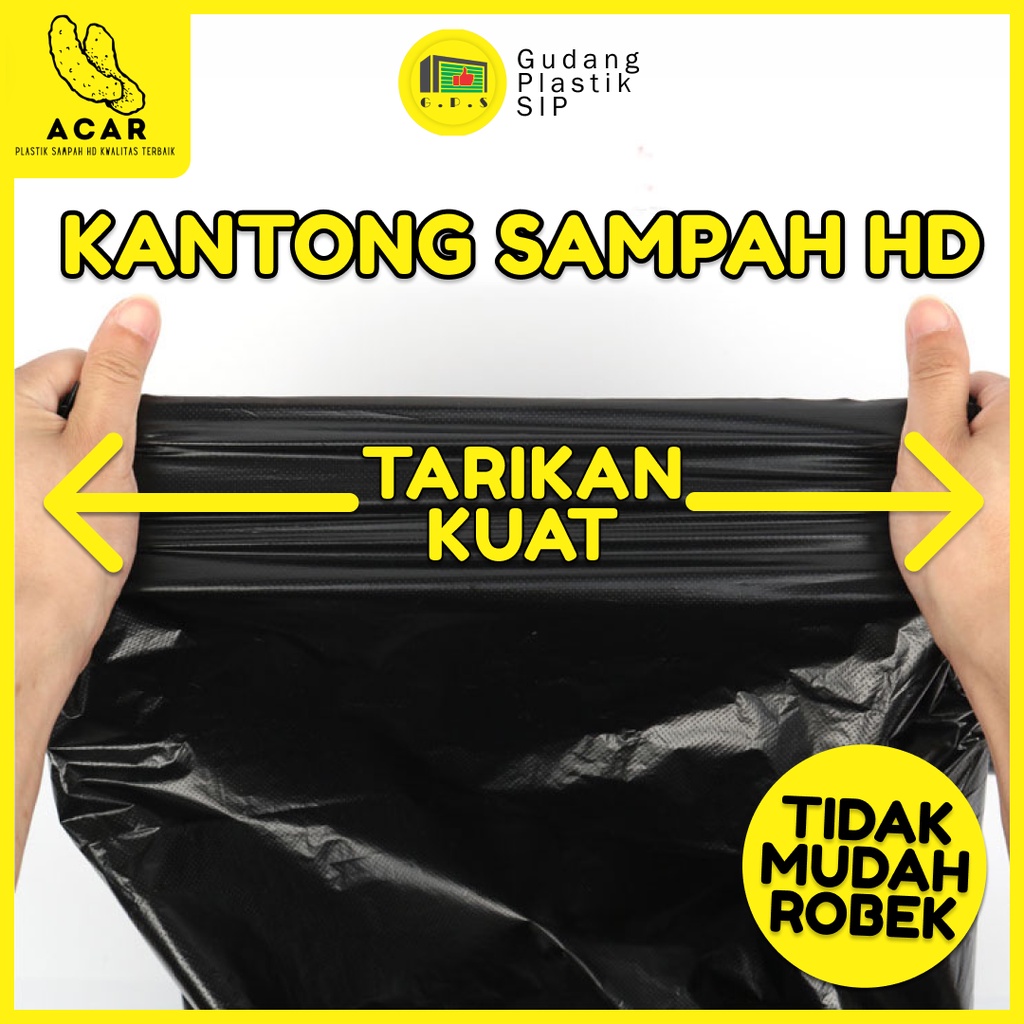 Kantong Plastik Sampah Hitam Trash Bag All Size Jumbo Size 500 Gr/Pack