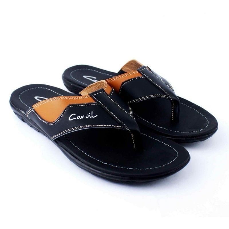 Sandal jepit Pria / Sandal kulit Casual / Sendal Santai Pria dewasa Kualitas Terbaik CNVL 39 - 43