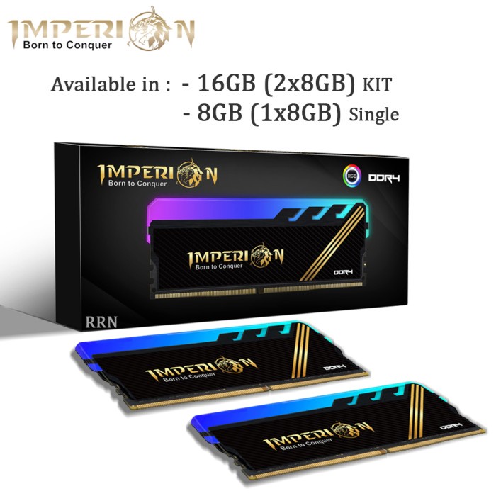 Jual Diskon RAM IMPERION RGB DDR4 16GB (2X8GB) 2666MHz KIT RAM PC RGB