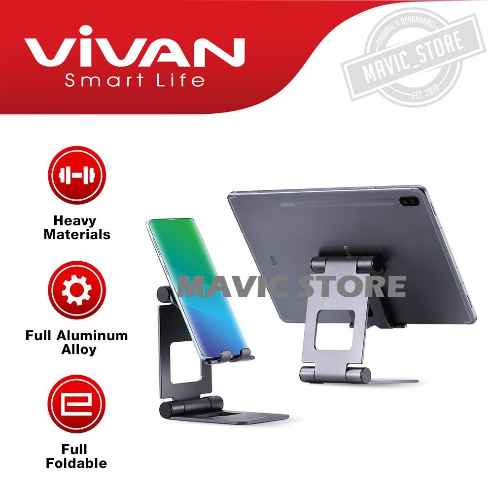 Holder Universal VIVAN VH01 Stent Smartphone Tablet - Garansi Resmi 1 Tahun