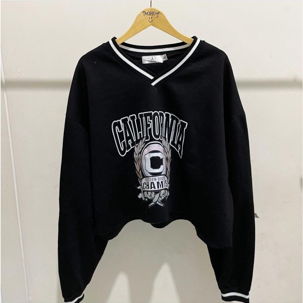 CHAMPS CALIFORNIA VARSITY SWEATER CROPE