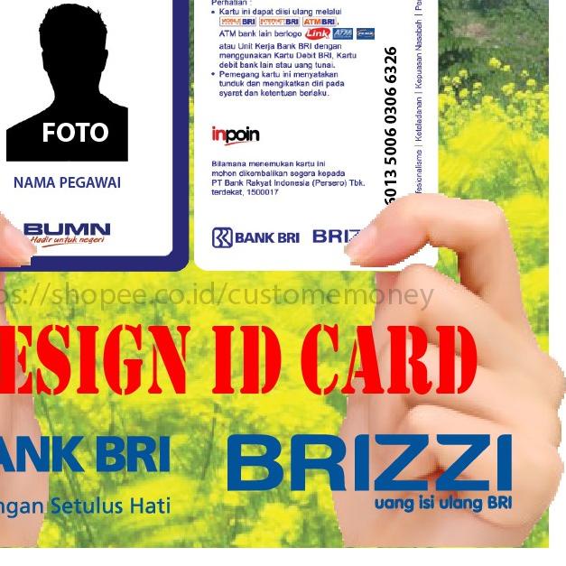 ℮ Emoney ID CARD BRI BRIZZI Bank BRI Etoll E-money Card BUMN ♠