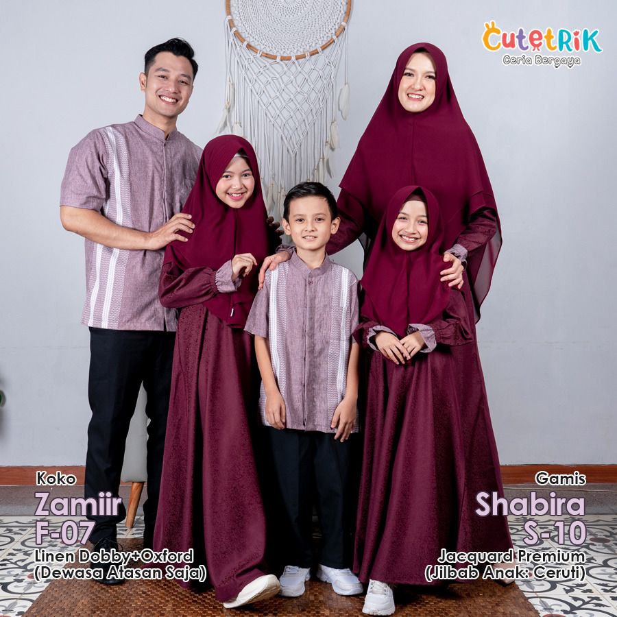 NEW FAMSET CUTETRIK KOKO ZAMIIR GAMIS SHABIRA - S-10 - F-07 - SARIMBIT - GAMIS CUTETRIK - GAMIS SARI