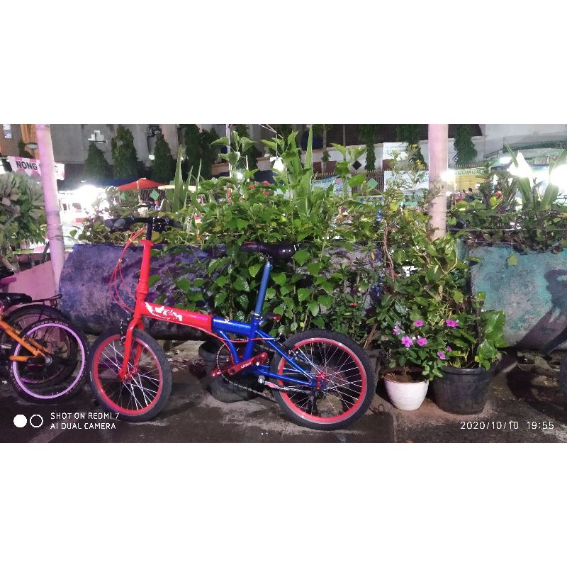 Second Sepeda lipat element city 20" 8Speed full upgrade