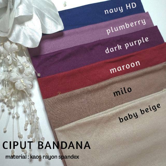 Ciput Bandana Kaos Rayon/inner hijab/dalaman kerudung