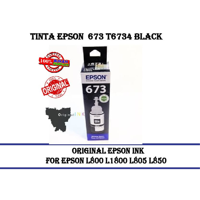 

TGR540S1 Tinta Epson L800 L1800 L805 L850 Black 673 T6731 E57Dtgfe