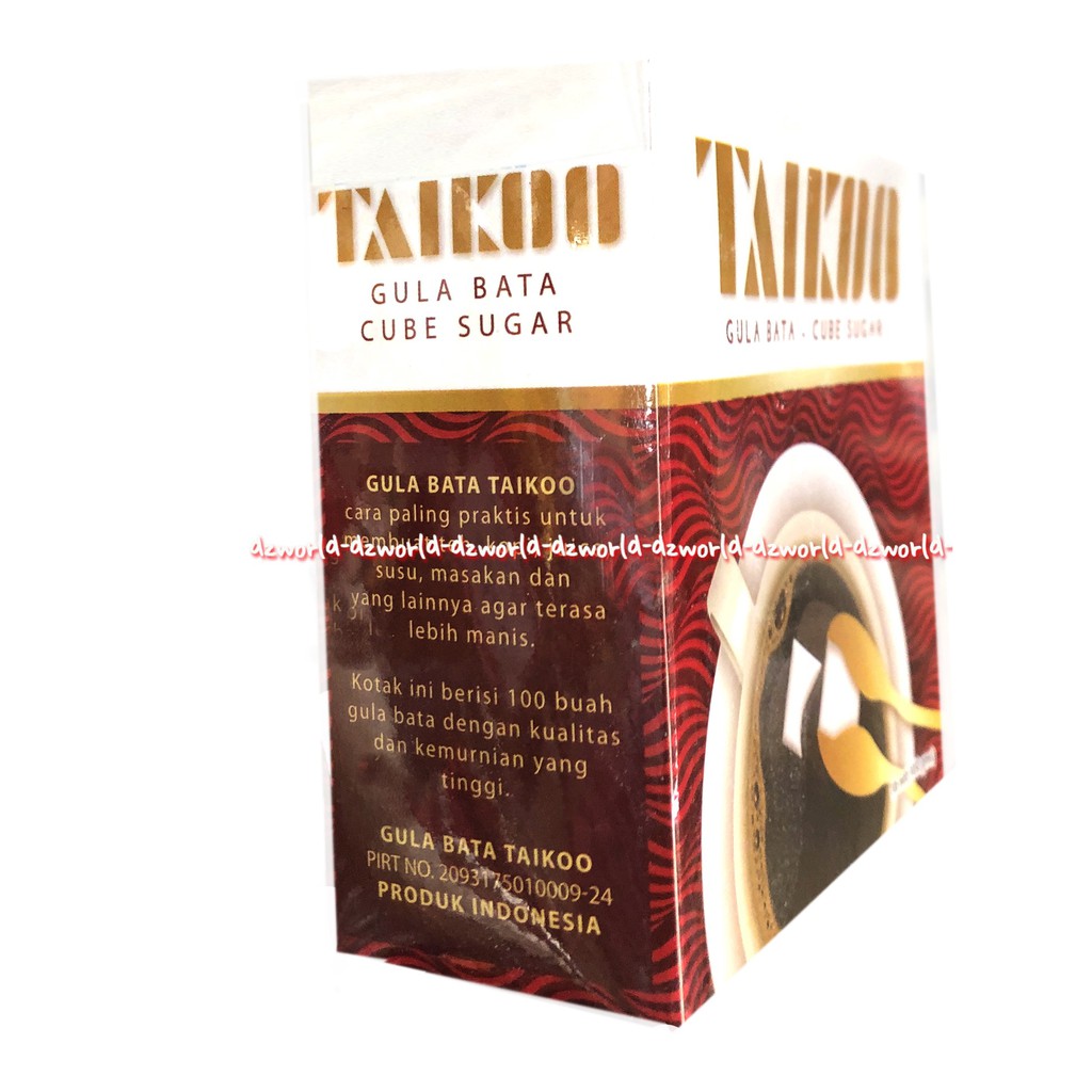 Taikoo Gula Bata Cube Padat Sugar Gula Kotak 100pcs Taiko Sugars Brick Cubes Box Gula Boxs Taixoo