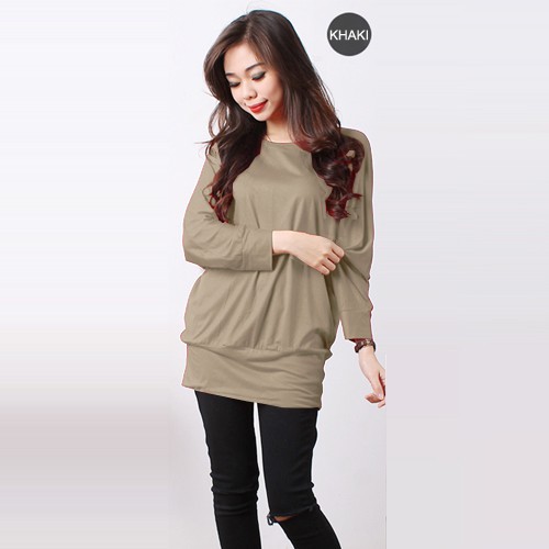 ATASAN BLOUSE POLOS  WANITA ALLSIZE LD 85-90 - ATASAN WANITA POLOS