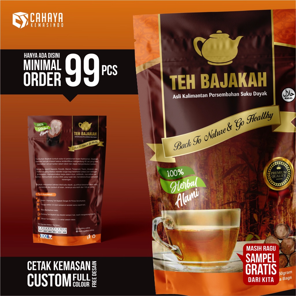 Daun tabebuya dalam kemasan teh herbal