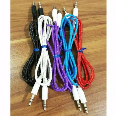 Kabel Aux 2in1 Cable Audio 2x1 m Jack Audi 3.5mm Audio RCA Kabel Audio Rca mini Stereo - HP ke speaker - HP ke salon