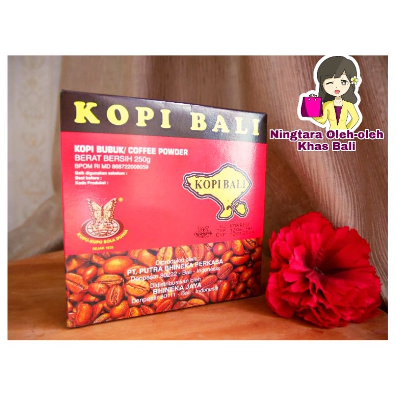 KOPI BUBUK BALI BHINEKA JAYA (CAP KUPU-KUPU BOLA DUNIA)