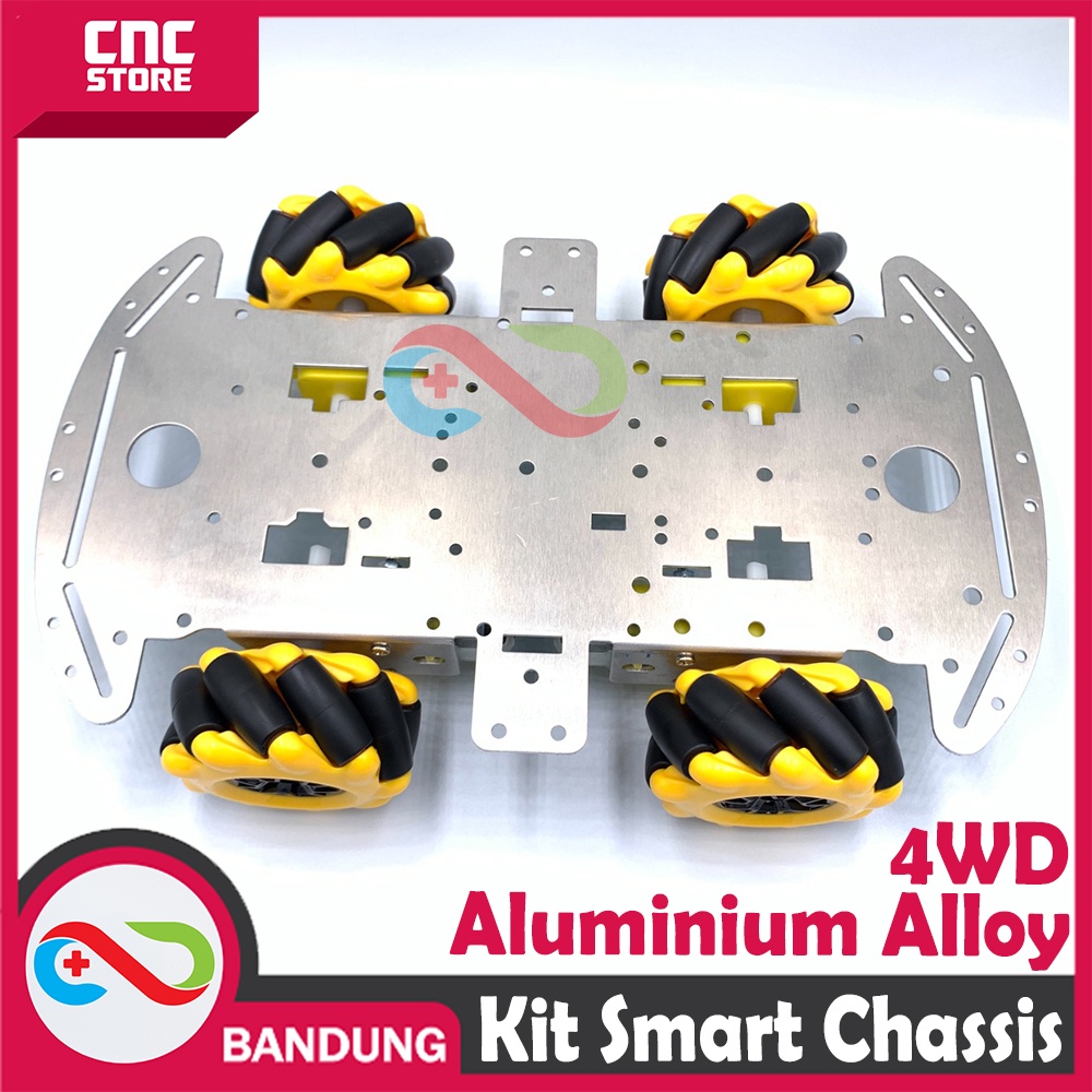 KIT SMART CHASSIS ALUMUNIUM ALLOY CHASIS 4WD RC MOBIL ARDUINO