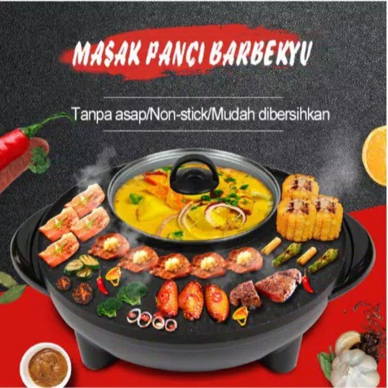 Grillpan/multigrill pan dan hot pot/panggangan electric cook n kuk