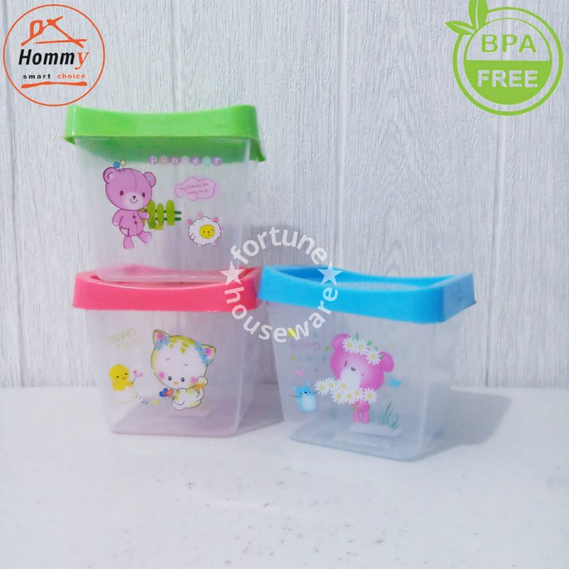 HOMMY Sealware  Segi Morgan 560 ML | Toples Mini Serbaguna | Tempat MPASI