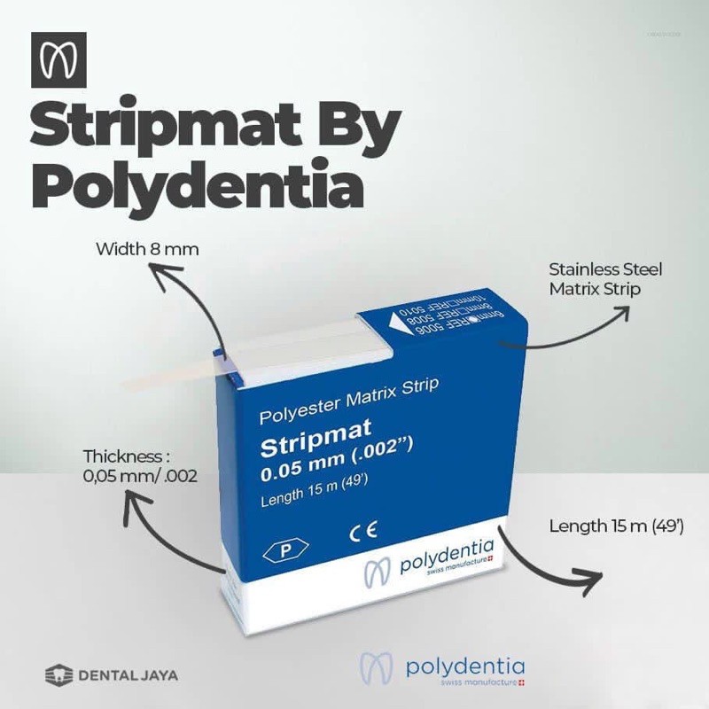 Jual STRIPMAT BY POLYDENTIA / MATRIX / RESTORASI / SELULOID STRIP