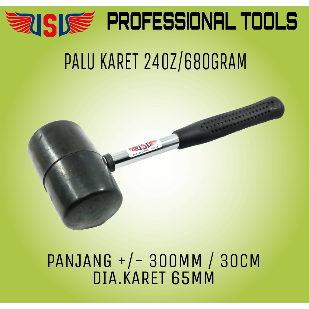 VSV Palu Karet 24oz Gagang besi Palu Keramik Martil karet Rubber Hammer