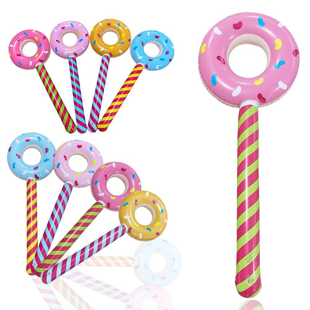 TOP 2 Pcs Donat Tiup Baru Pelampung Bentuk Donat Balon Permen Tema Lolipop Stik