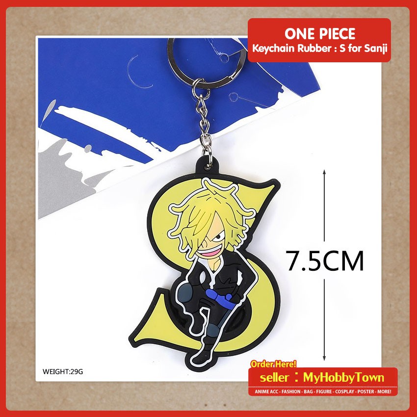 Gantungan Kunci Karet Anime One Piece : S For Sanji