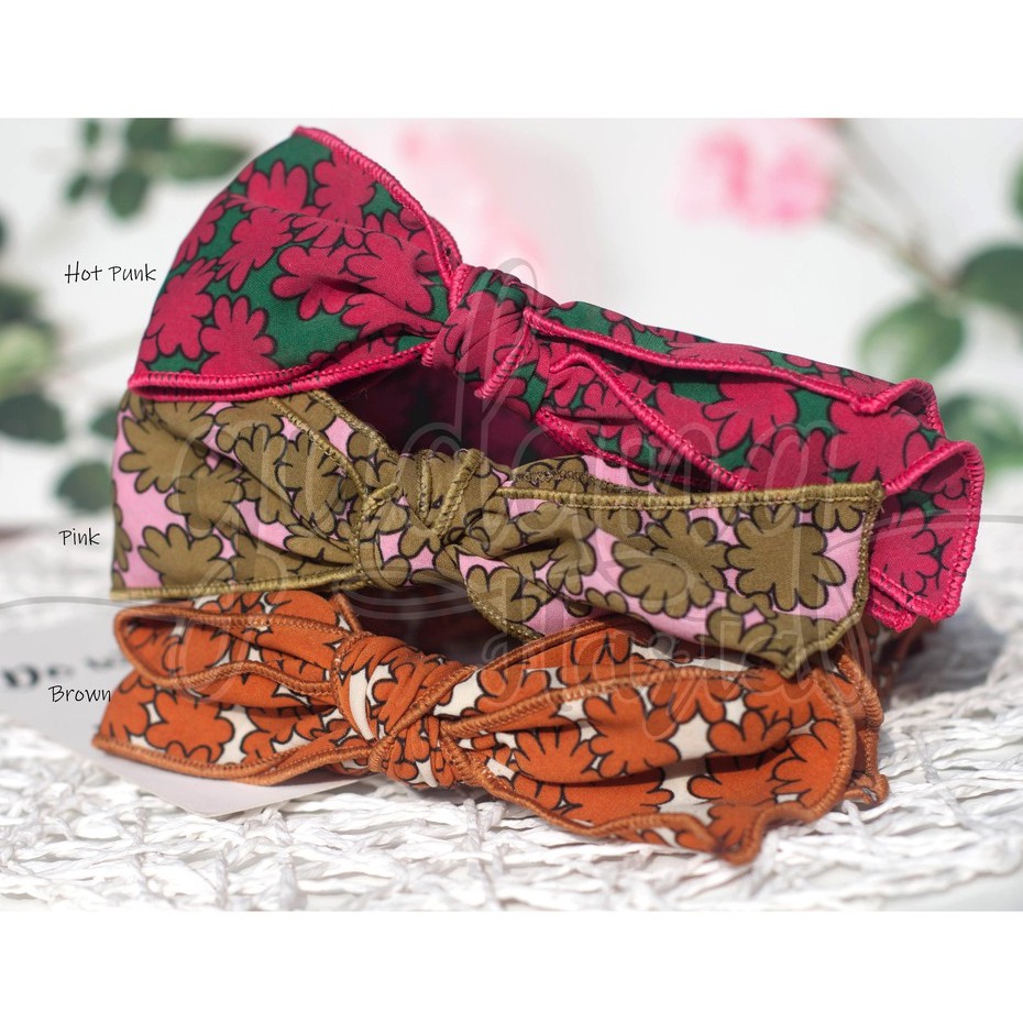 Bando Wanita Korea Headband Bandana Bunga Flower Pita GH 201951