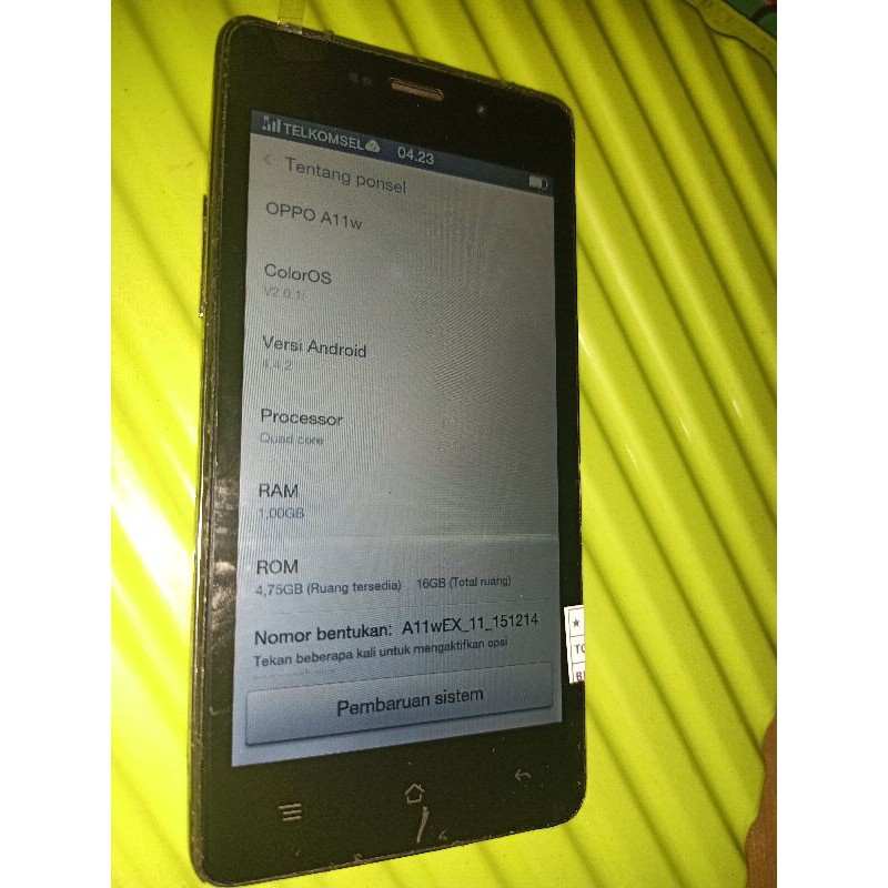 HP Bekas Murah Android Oppo A11W Joy 3 Normal l
