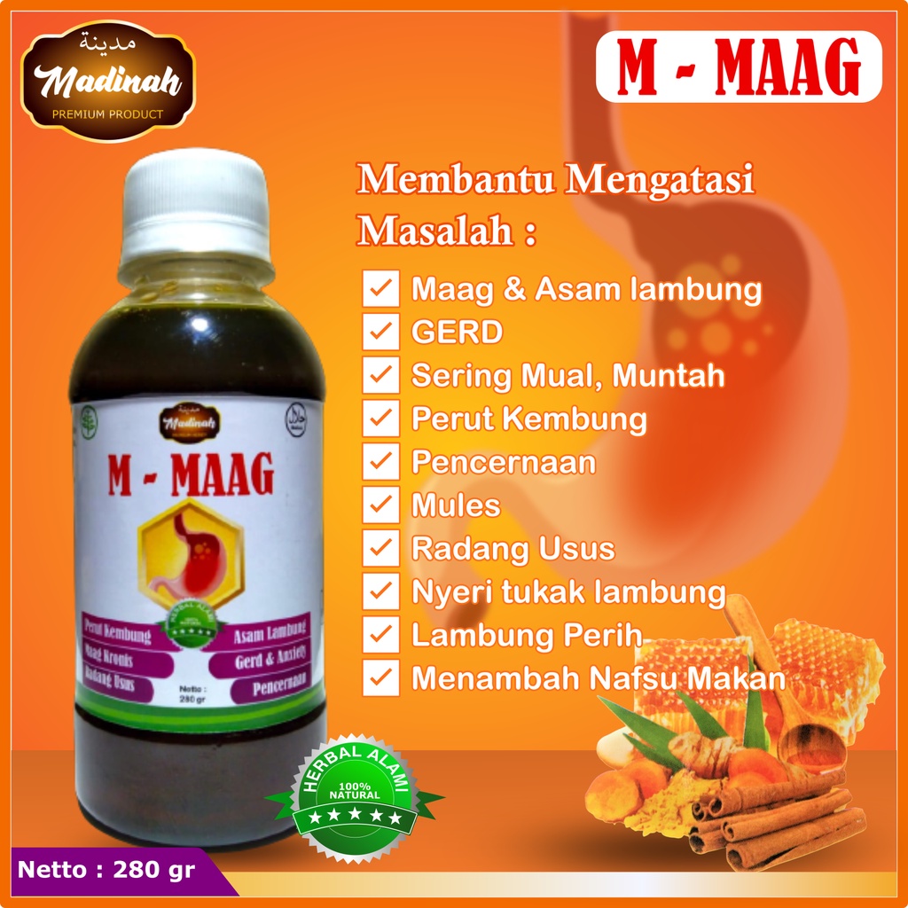 Madu Lambung Mengatasi Masalah Pencernaan M-MAAG 280 gr Madu Lambung Sehat