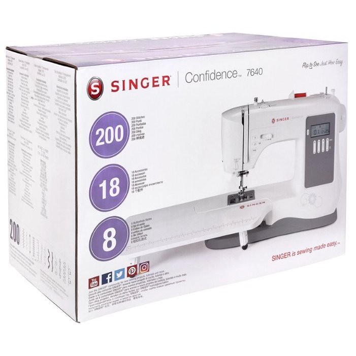 Mesin Jahit SINGER 7640 Confidence (Digital &amp; Computerised)