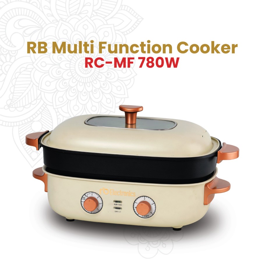 RB MultiFungsi Cooker 5in1 RC-MF 780W 4 Level Tingkat Panas Free 5 Pan