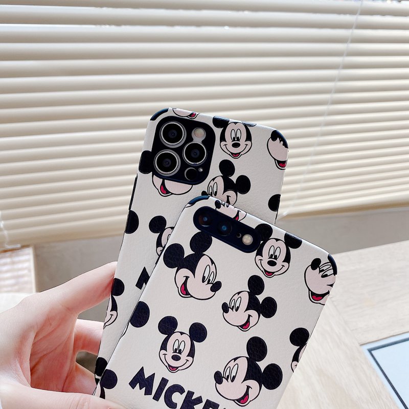 Full Mickey Casing iP iPhone 6 6S 7 8 + Plus X XR SE 2020 XS Max 11 12 mini Pro Max Fine Hole Soft Case