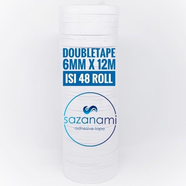 

Kertas | Double Tape 6Mm X 12 Meter Doubletape Kertas Putih Sazanami Isi 48Roll Kualitas Terbaik