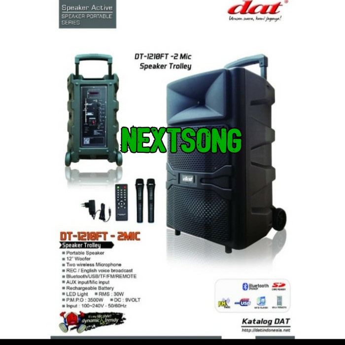 

⭐⭐⭐⭐⭐ SPEAKER PORTABLE DAT DT 1210 FT 12 INCH DAT DT1210FT