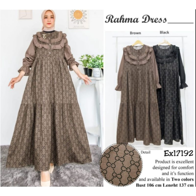 EXTU gamis dress busui original linen rahma