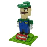 HSANHE BLOCK 6333 Action Figure Lego Cube Nano Micro World Series Luigi