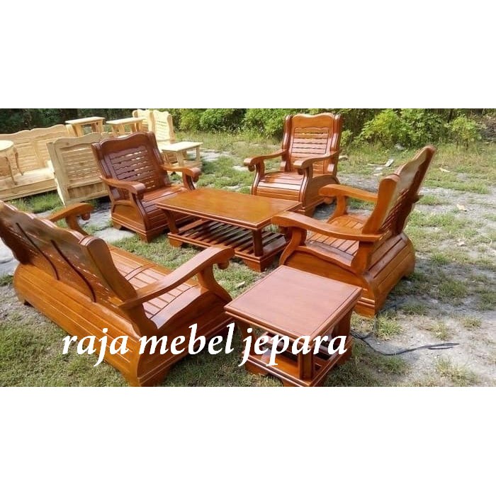 kursi tamu minimalis gajah, kursi tamu jati, furniture