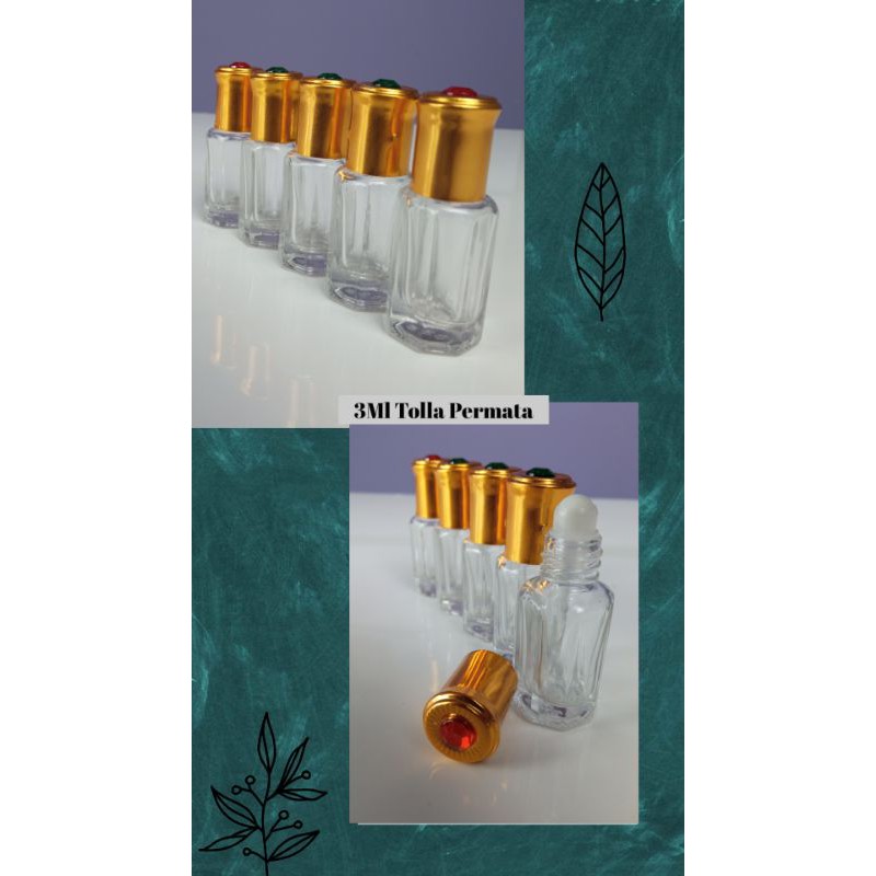 BOTOL PARFUM ROll ON 3ML TOLA PERMATA PER 1 DUS