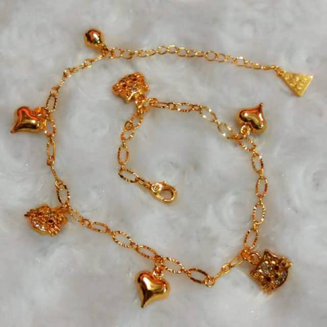 SaleGelang kaki hello kitty dewasa lapis emas 22k