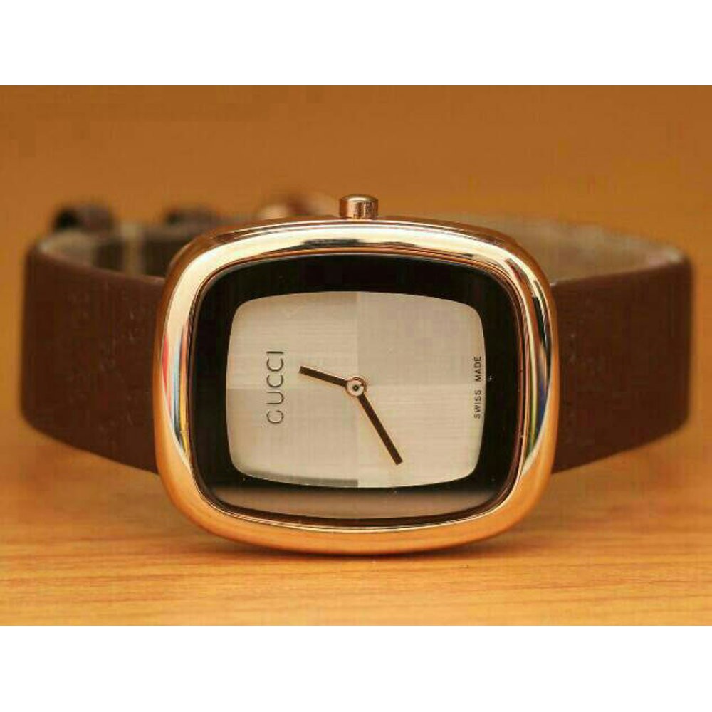 Dijual Jam Tangan Wanita G  ci Catur Leather Brown Kw Super Diskon