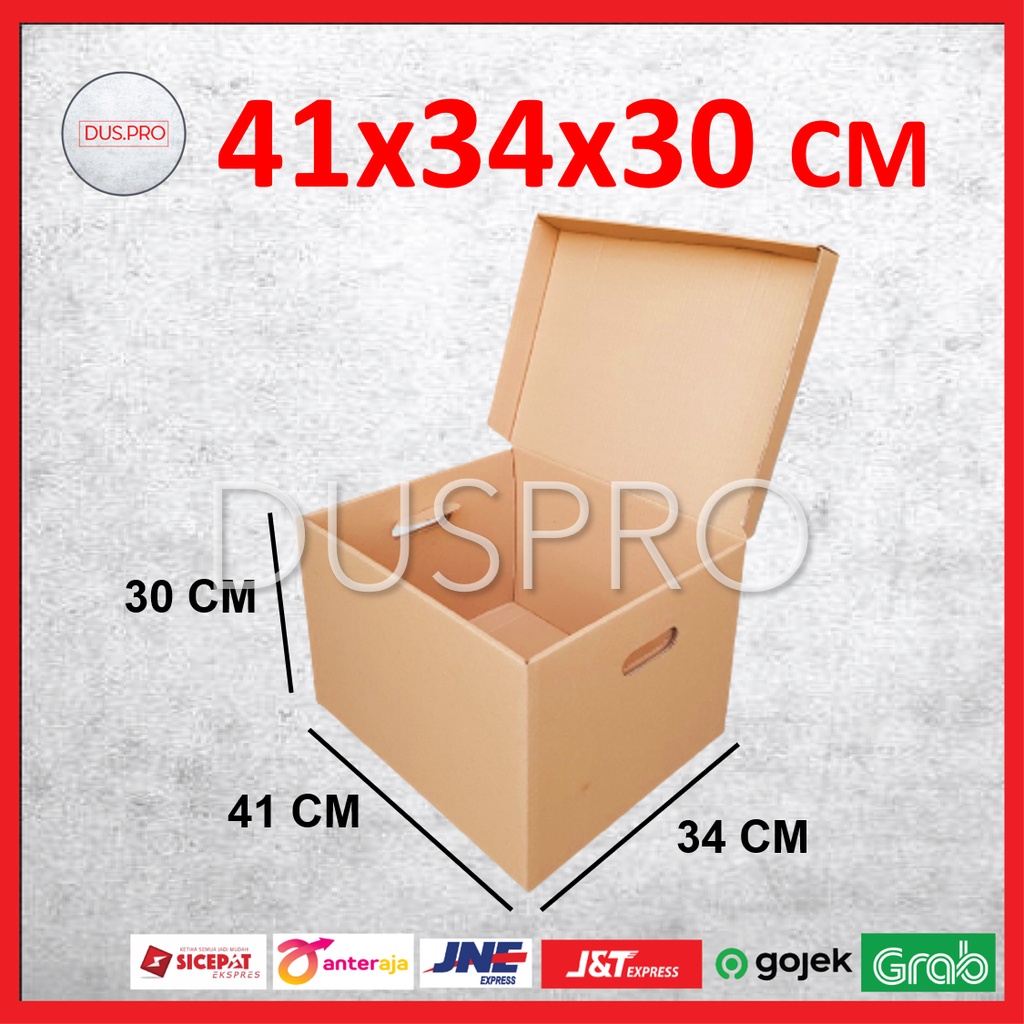 

(min 10 pcs) KARDUS BOX ARSIP DOKUMEN 41X34X30 CM | TEBAL KOKOH BESAR KARTON ARSIP FILE KANTOR