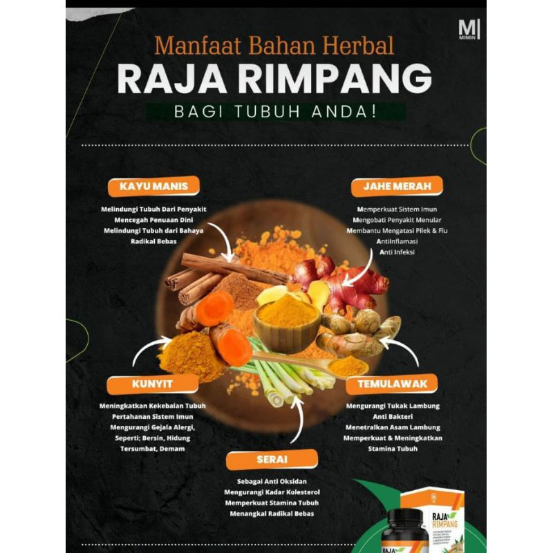 Raja Rimpang Imun Immune  Booster Meningkatkan Daya Tahan Tubuh Suplemen Herbal Dari Jahe Merah