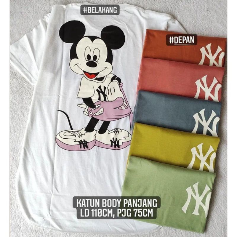 Kaos Wanita Oversize Body panjang LD 110 / Kaos Ryuka / Kaos katun Combed 30's / t-shirt oval murah