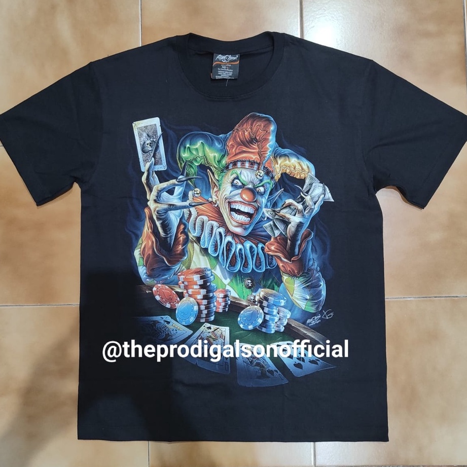 Kaos Rock Chang Import Size L Joker Kartu Glow in The Dark