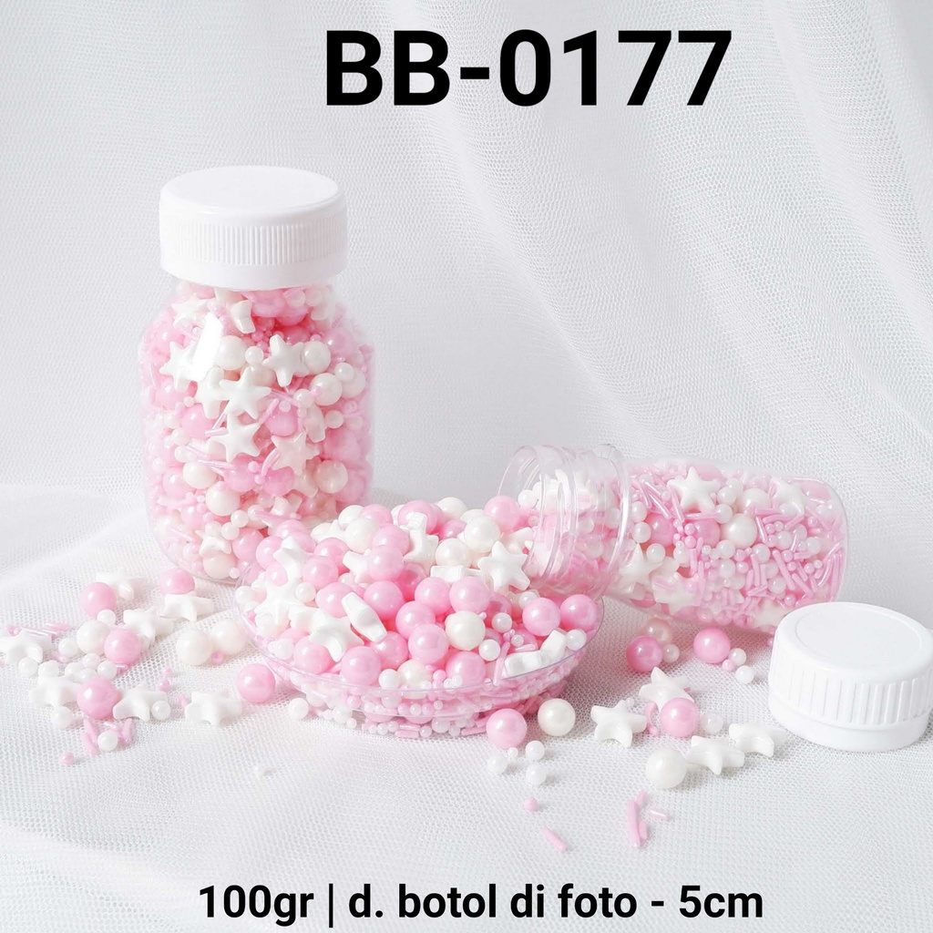 

BB-0177 Sprinkles sprinkle springkel 100gr 100 gram mix pink putih yamama baking grosir murah sprinkles cake dekorasi mutiara trimit decoration story sprinklestory sprinklesstory sprinkle story yamama baking