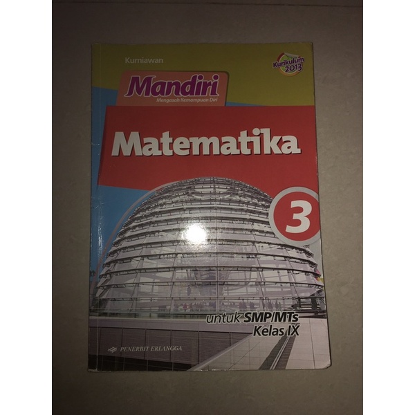 Buku Mandiri Erlangga Matematika kelas 9 SMP