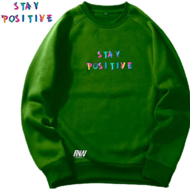 COD M-XXXL Sweater Crewneck Pria Best Seller STAY POSITIVE Distro ORI BOHEL/sunmori/anime/crewneck