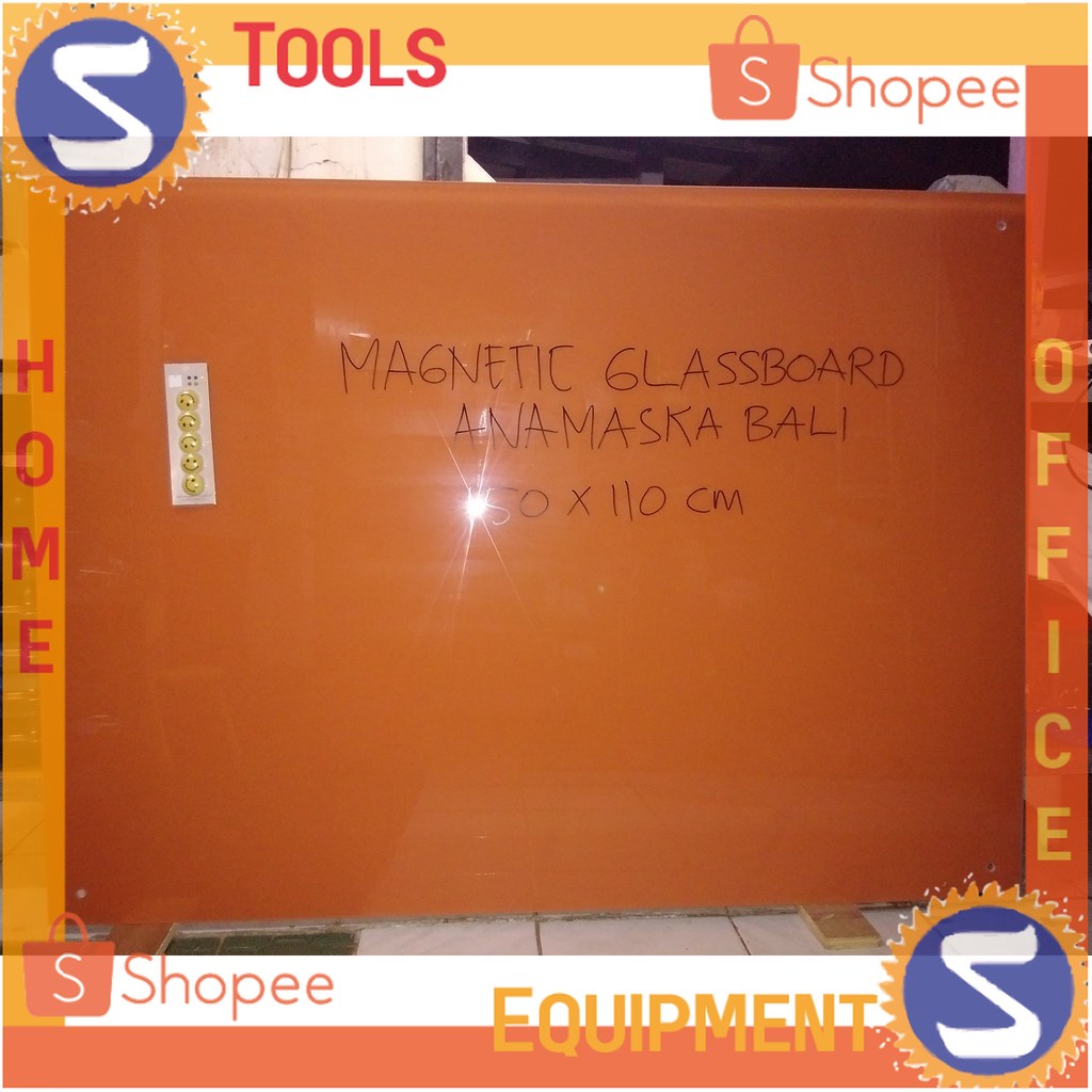 

MAGNETIC GLASSBOARD 110x90CM (BACKGROUND ORANGE)