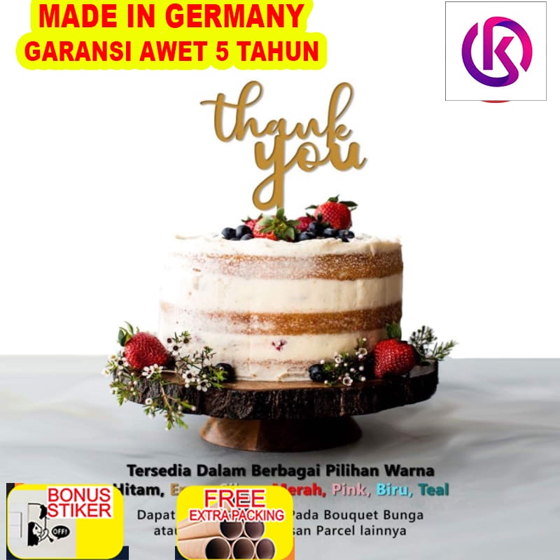 

Murah Cake Topper Akrilik - Topper Kue Ucapan - THANK YOU - Dekorasi Pesta