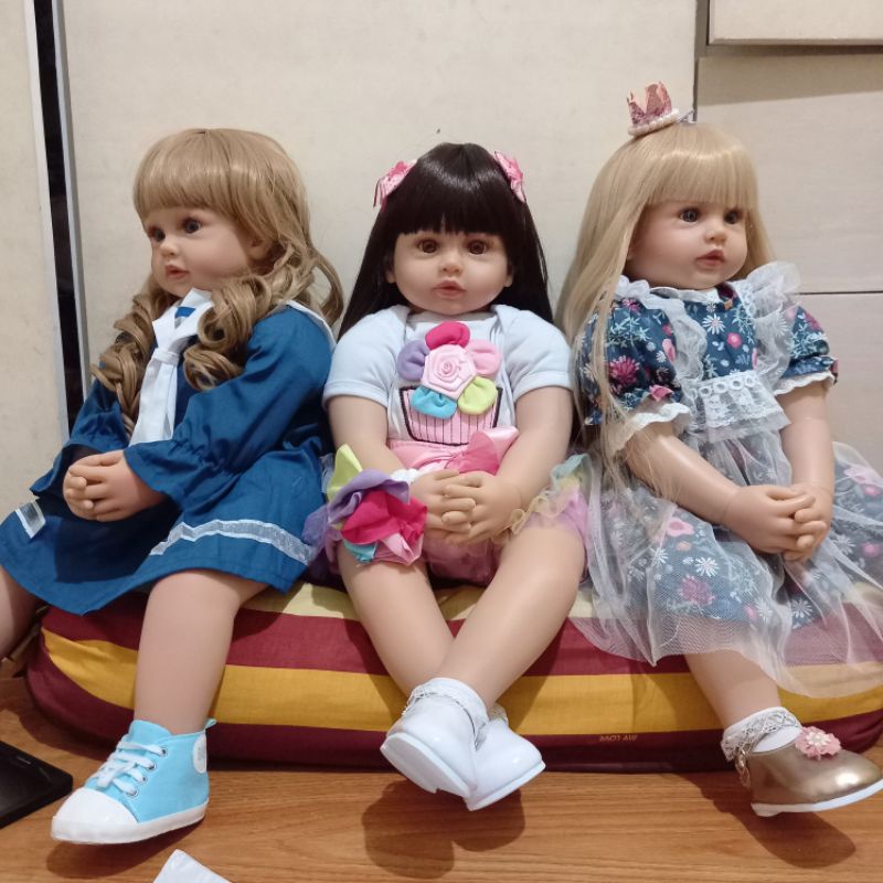 SIAP KIRIM Boneka Princess Reborn Doll Silikon 60cm PREMIUM DOLL