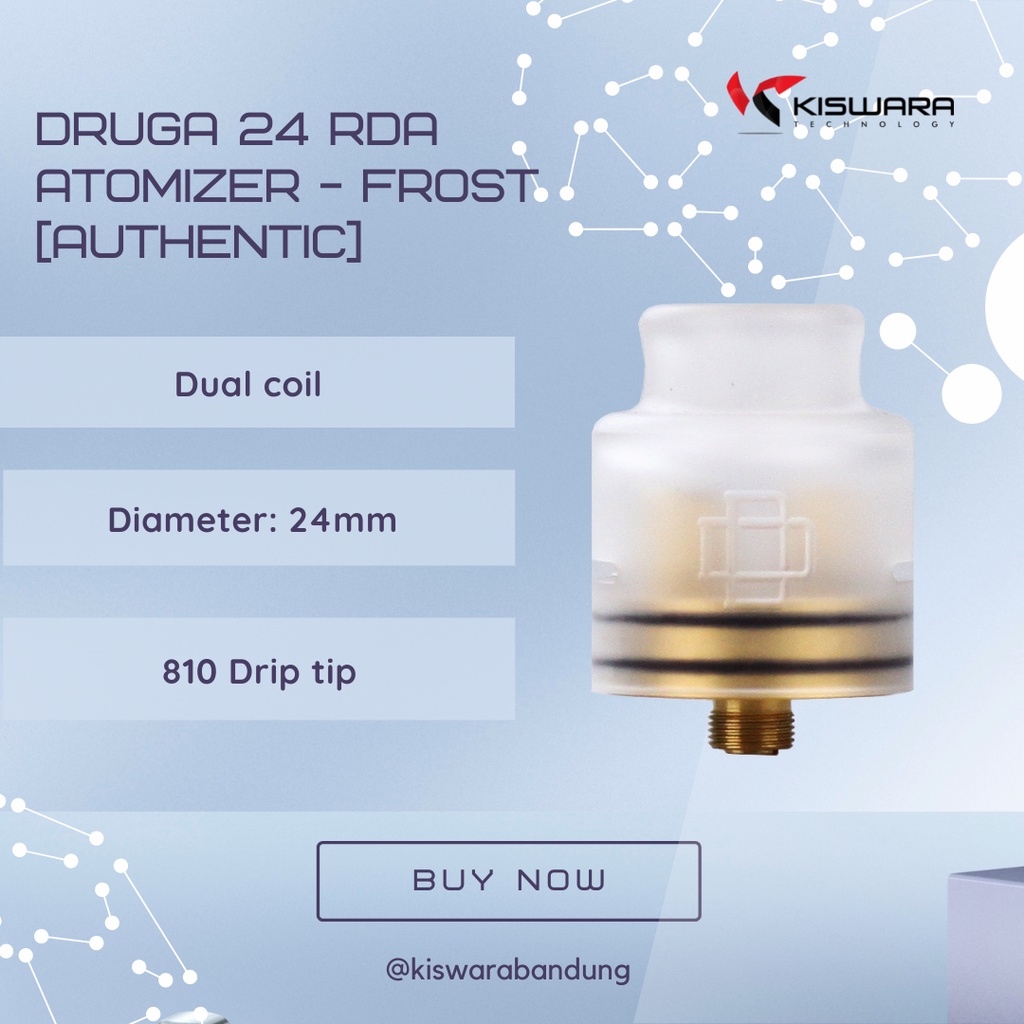 DRUGA 24 RDA Atomizer - FROST [Authentic] KiswaraBandung