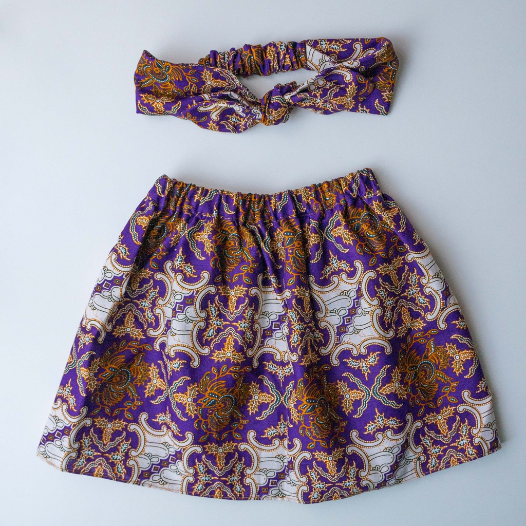 Rok bayi Batik + Headband baby/ bandana bayi