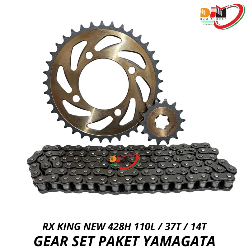 Gear Set Paket RX KING NEW 3KA 428H 110L 37T 14T Original Yamagata
