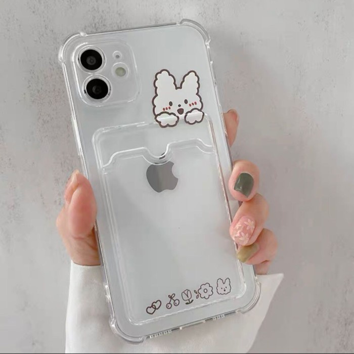 BUNNY BEAR SLOT CARD CASE IPHONE X XR XS 11 PRO MAX 12 PRO MAX 13 13 PRO 13 PROMAX